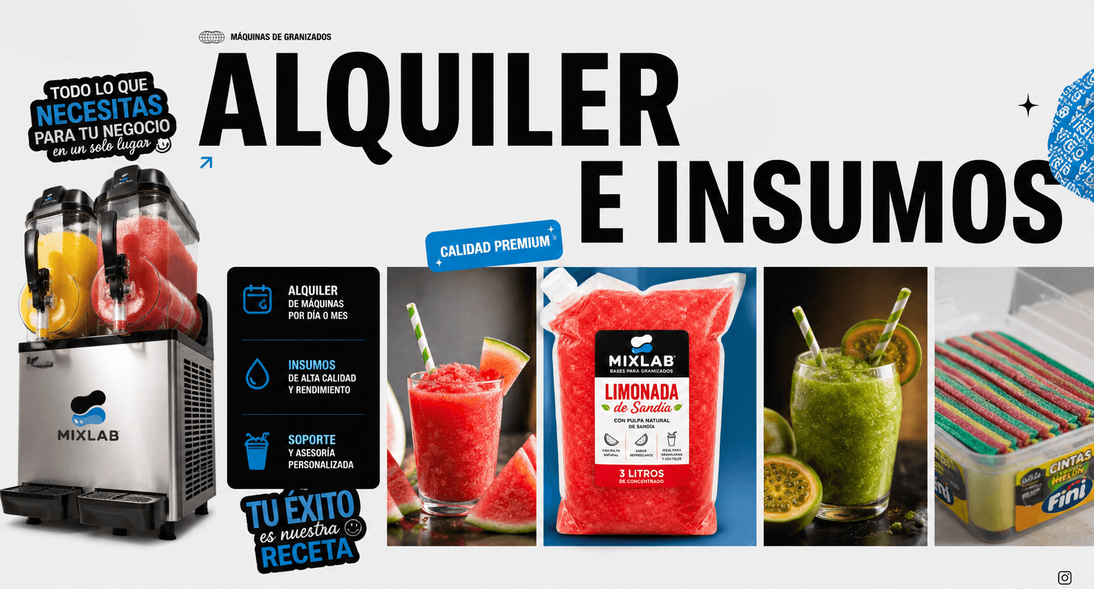 MixLab — Alquiler e insumos para máquinas de granizados